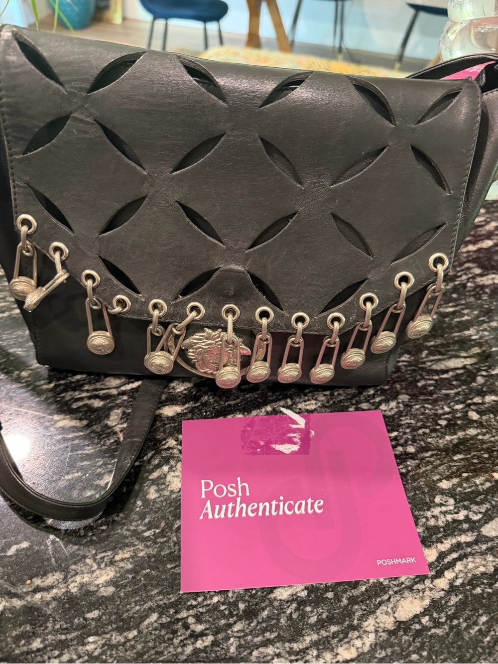 Rare GIANNI VERSACE ATELIER COUTURE Medusa 🧷 Safety Pin Collectors Handbag
